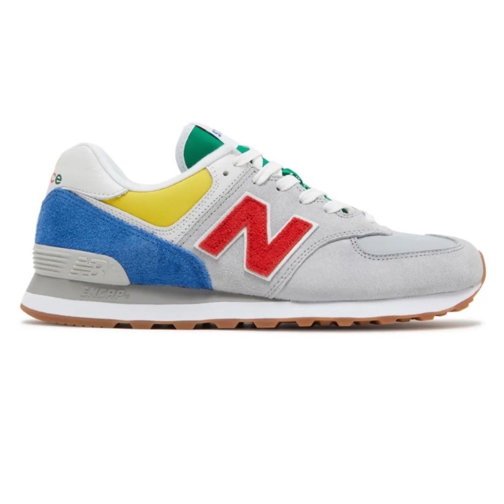 ☀️3/$25 NEW BALANCE STAUD X 574 'RAIN CLOUD TEAM RED' men’s 7